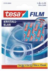 tesa Dispenser bandă adezivă, manual, TESA + 2 buc. bandă adezivă 15mm x 10 m, 3 buc