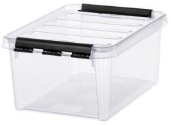 SMARTSTORE Cutie de depozitare, plastic, 8 l, mânere negre, SMARTSTORE "Classic 10", transparentă