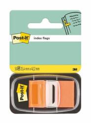3M Semn de carte, plastic, 50 de coli, 25x43 mm, 3M POSTIT, portocaliu, 50 de coli