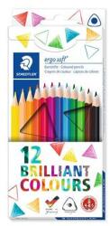 STAEDTLER Creioane colorate, set, triunghiulare, STAEDTLER "Ergo Soft 157", 12 culori diferite, 12 buc