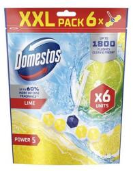 Domestos Bloc odorizant pentru toaletă, 6 bucăți, DOMESTOS "Power 5", lime, 6 bucăți