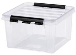 SMARTSTORE Cutie de depozitare, plastic, 8 l, mânere negre, SMARTSTORE "Classic 12", transparentă