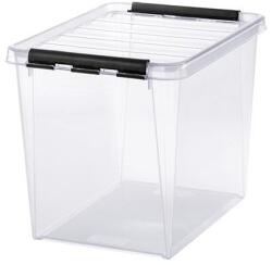 SMARTSTORE Cutie de depozitare, plastic, 25 l, mânere negre, SMARTSTORE "Classic 16", transparentă
