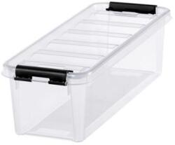 SMARTSTORE Cutie de depozitare, plastic, 3, 5 l, mânere negre, SMARTSTORE "Classic 4", transparentă