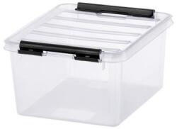 SMARTSTORE Cutie de depozitare, plastic, 2 l, mânere negre, SMARTSTORE "Classic 2", transparentă