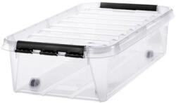 SMARTSTORE Cutie de depozitare, plastic, 31 l, mânere și roți negre, SMARTSTORE "Classic 35", transparentă