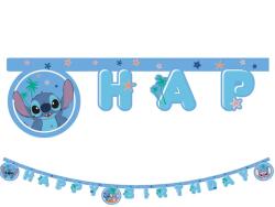 Procos Disney Stitch szülinapi "Happy Birthday" felirat party banner 200cm (96912)