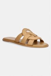 Coach papuci cu vârf deschis pentru femei, din piele Lena Leather Slide Sandal PPY2-KLD191_80X (CDE78.BIC)