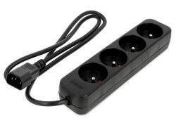  Prelungitor pentru UPS C14 la 4 x Schuko 1m, PS0-04E-0100-IEC-BK (PS0-04E-0100-IEC-BK)