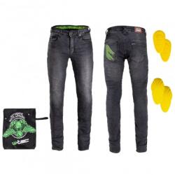 W-TEC Pantaloni Moto Barbati Jeans W-TEC Leonard Negru (21170) - sport-mag