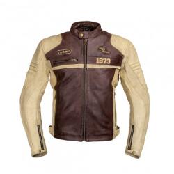 W-Tec Geaca Moto Barbati Piele W-TEC Retro Maro/Bej (22144) - sport-mag