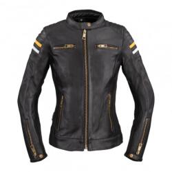 W-Tec Geaca Moto Femei Piele W-TEC Stripe Lady Negru (24387) - sport-mag