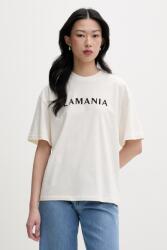 La Mania női pamut t-shirt CHUCK - bézs 34/36