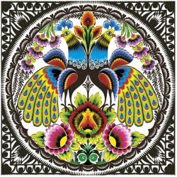  Állatos Folk Peacocks szalvéta 20 db-os 33x33 cm (PKK763778) - aprotalpak