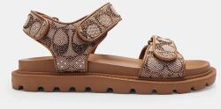 Coach szandál lapos sarkú női bőr Brynn Crystal Signature Sandal - barna Női 36