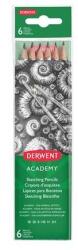 Derwent Grafitceruza készlet, hatszögletű, DERWENT "Academy", 6 különböző keménységű, 6 db