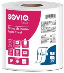 SOVIO Papírtörlő, 100% cellulóz, tekercs, 110 m, átmérő 20 cm, 2 rétegű, SOVIO