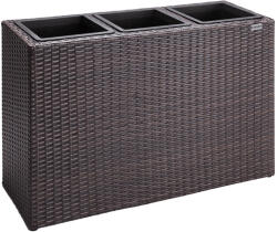 CASARIA Virágtartó, polyrattan, barna, 83 x 30 (DE106640)