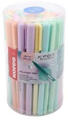 Kores Golyóstoll, 1.0 mm, kupakkal, háromszög alakú, KORES "K0R-M Pastel", kék, 50 db