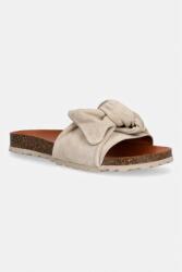 Verbenas papucs váll nélküli női velúr ROXY VELOUR - bézs Női 42