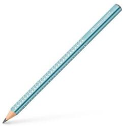 Faber-Castell Grafitceruza, B, háromszögletű, FABER-CASTELL "Sparkle Jumbo", metálkék