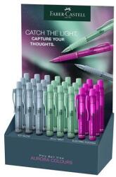 Faber-Castell Golyóstoll, kijelzős, 1 mm, XB, nyomómechanizmussal, FABER-CASTELL "Poly Ball View Aurora", színkeverék, 24 db