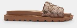 Coach papucs lapos sarok női Brynn Crystal Signature Slide - barna Női 36