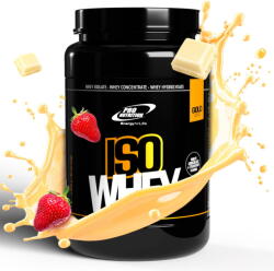 Pro Nutrition Proteine Proteine din zer, 3 tipuri de proteina, Iso Whey Gold Edition White Chocolate Strawberry 900g