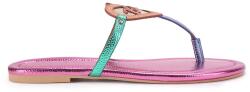 Kurt Geiger London női bőr papucs Kurt Heart T Bar Flat - rózsaszín Női 39