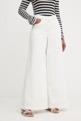 Twinset széles szárú női jeans - bézs 27