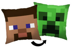 Minecraft Steve Creeper párna, díszpárna 40 x 40 cm (JFK032091)