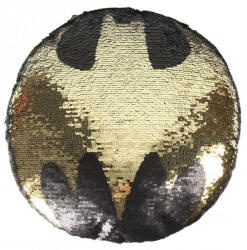 Batman Symbol átfordítható flitteres formapárna 30 cm (CEP2200004489)