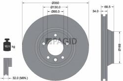 Hella Pagid féktárcsa HELLA PAGID 54218 for VW, AUDI, PORSCHE, SEAT, … (54218)