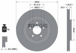 Hella Pagid féktárcsa HELLA PAGID 55383PRO for VW, AUDI, PORSCHE, SEAT, … (55383PRO)