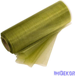  Organza tekercs 12cm x 10m - Olivazöld