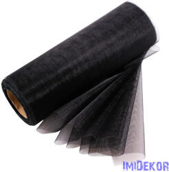 Organza tekercs 12cm x 10m - Fekete