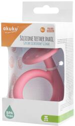  Akuku rágóka szilikon Csiga - pink (MTTF-5907644001156)
