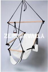 ZeroGravity Fehér függőszék - fekete kötéllel