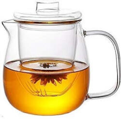 Teapot Cana pentru ceai din sticla borosilicata cu infuzor si capac