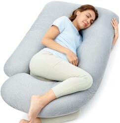 MOMCOZY Pp102 U Shaped Pregnancy Pillow Cooling Fabric Light Grey (pp102-gr00nb-a)