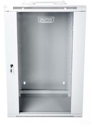 ASSMANN 19 15U wall-mounted network rack cabinet 600x600 glass door grey split design assembled 60kg (1545871)