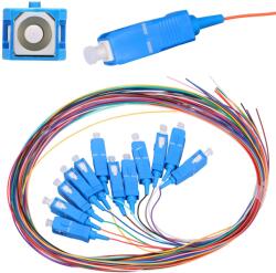 Extralink SC/UPC Pigtail set Single mode, 900um, G. 657A1, 1m, 12 pcs, 12 colours (EX.0356)