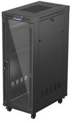 Lanberg Standing installation rack cabinet 19 32U 600x1000 black glass door LCD Lanberg (flat pack) (FF01-6032-12BL)