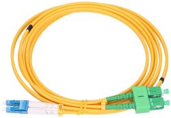 Extralink SC/APC-LC/UPC Patchcord Single Mode, Duplex, G652D, 3mm, 15m (EX.12356)