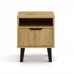 Topeshop Scandi 1s Slim Oak Artisan Bedside Table (m-mp-sn-sca-1s/slim-art)