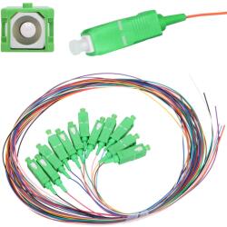 Extralink SC/APC Pigtail set Single mode, 900um, G. 657A1, 1, 5m, 12 pcs, 12 colours (EX.0349)