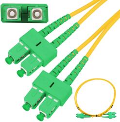 Extralink SC/APC-SC/APC Patchcord PVC, Single mode, Duplex, G. 657A, 3mm, 3m (EX.1506)