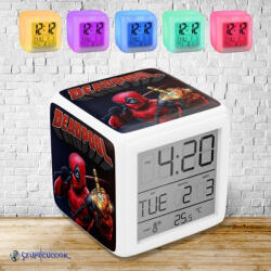  Deadpool - FCK! színváltós világító ébresztő óra