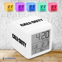  Call of Duty logo színváltós világító ébresztő óra