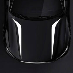 AVEX Set 2 stickere autoadezive Tuning, model Hood Stripes V2 , dimensiune 100 x 26 cm, culoare Alba (AVX-TUNING-15)